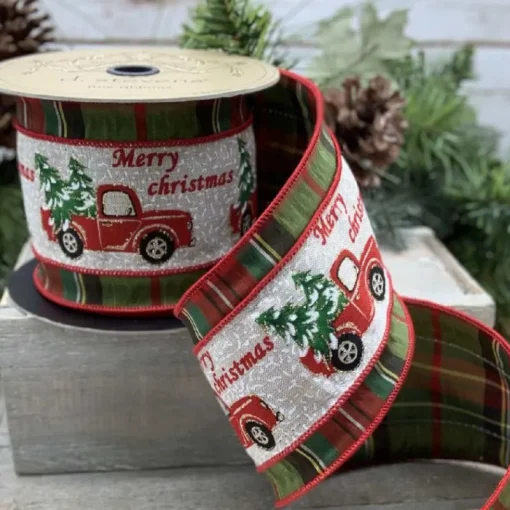 DStevens D. Stevens Faux Dupion Plaid Ribbon
