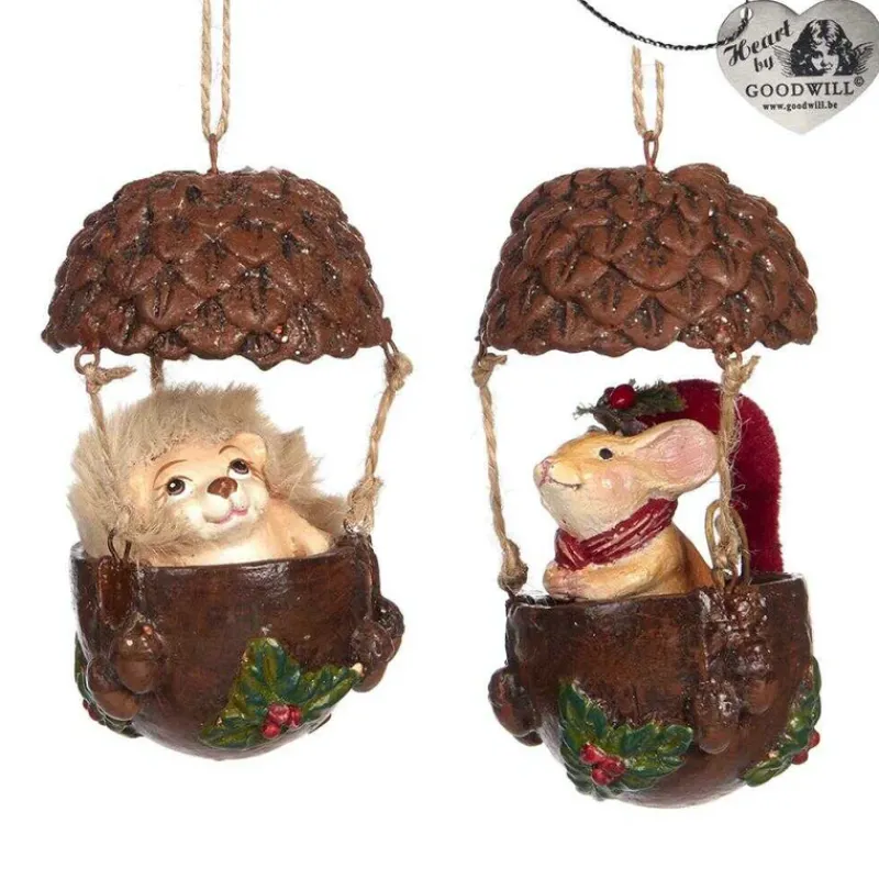 Goodwill Goodill Belgium 2020 B 94514 Mouse Hedgehog In Acorn Balloon 2 Assorted