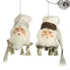 Goodwill Belgium Journey Santa Head Ornament 2 Assorted J 64255