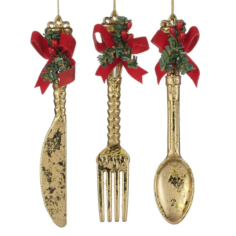Goodwill Belgium PL 52424 Glittered Xmas Soon Knife Fork 3 Assorted