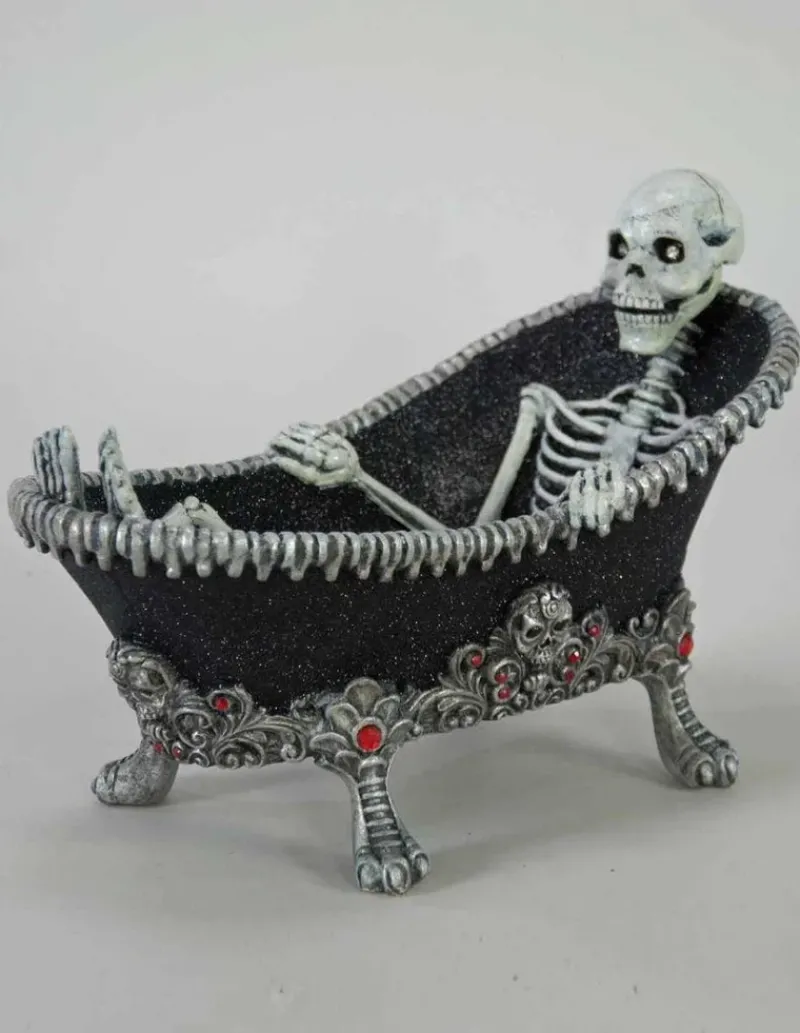 Katherine Collection Katherine's Collection 28-828202 Dead and Breakfast Skeleton in the Bathtub