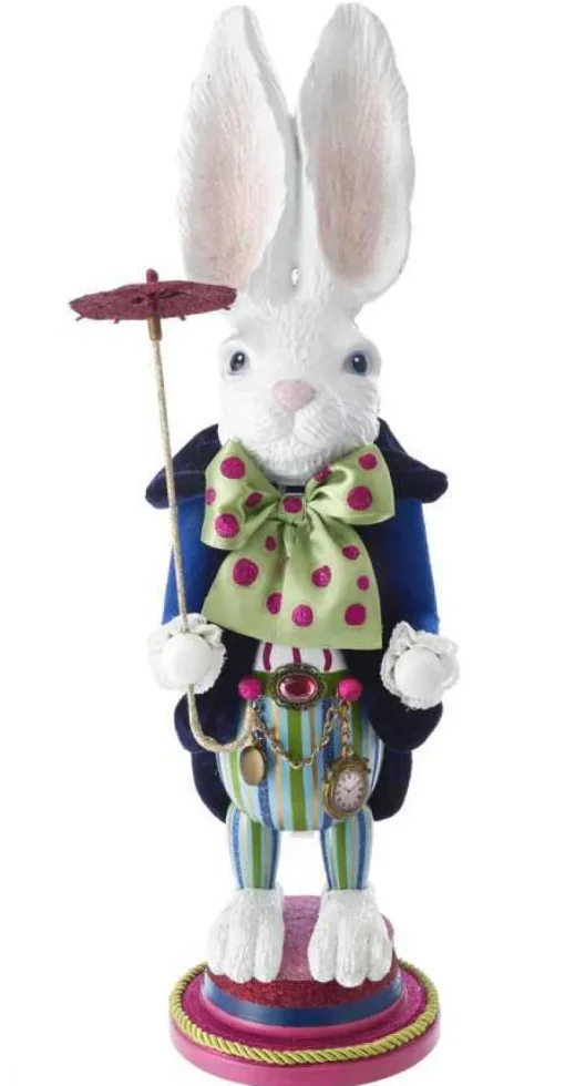 Kurt Adler HA0382 Hollywood White Rabbit Nutcracker