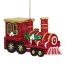 Kurt Adler Kurt S. Adler NYC D2343 Red Train Ornament with Glitter
