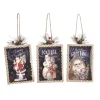 Goodwill Paper Santa Postcard Ornament 3 Assorted Y 63317