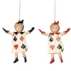 Goodwill Playing Card Boy Ornament 2 Assorted Alice in Wonderland B96416