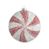 Raz Imports Iced Peppermint Disc Ornament 4022850