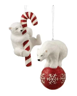Bethany Lowe TD5062 Polar Bear Fun Ornament 2 Assorted